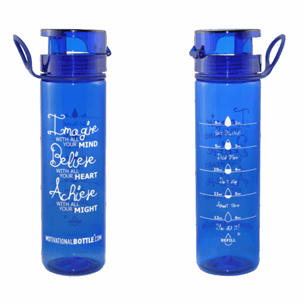 Blue FLIP LID MOTIVATIONAL BOTTLE®