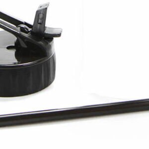 Black Replacement Straw Bottle Lid & Straw