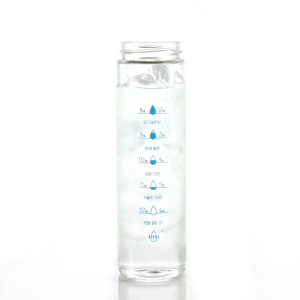 Blue GLASS MOTIVATIONAL BOTTLE® - Image 2